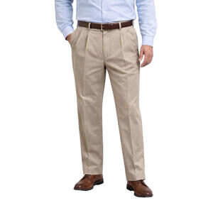 Club Room Men’s Khaki Pants 36x29 Classic Fit Pleated Front Dress Casual Trouser